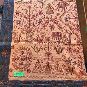 Vintage Indian Embroidered Tapestry